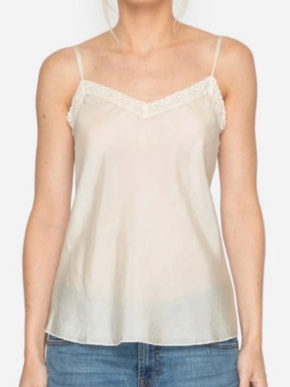 Johnny Was 4 Love & Liberty Jade Lace Silk tank L